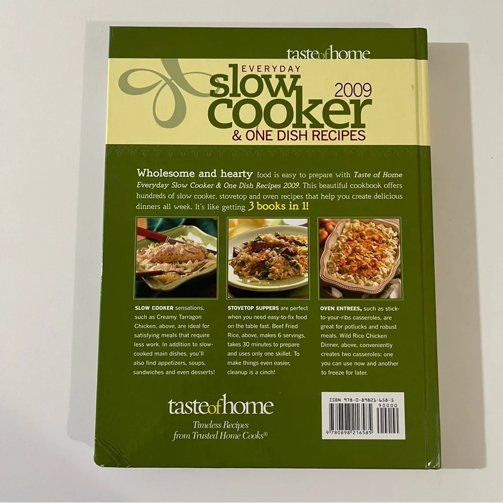Taste of Home 2009 Slow Cooker & One Dish Recipes Cookbook - Yellow and Red